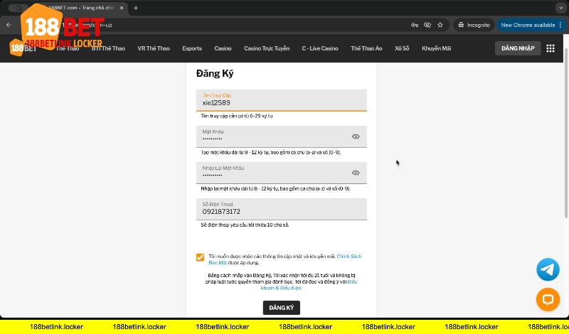 Đăng Ký 188BET Link Mới Nhất 2025 – Nhanh & Miễn Phí